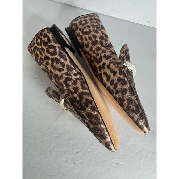 Kate Spade New York Lana Loafer Flats Bronze Leather Animal Print Size 8 NIB - Picture 5 of 8